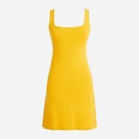 J.Crew Square neck mini sweater dress size S in Tuscan Sunflower yellow - Picture 3 of 5